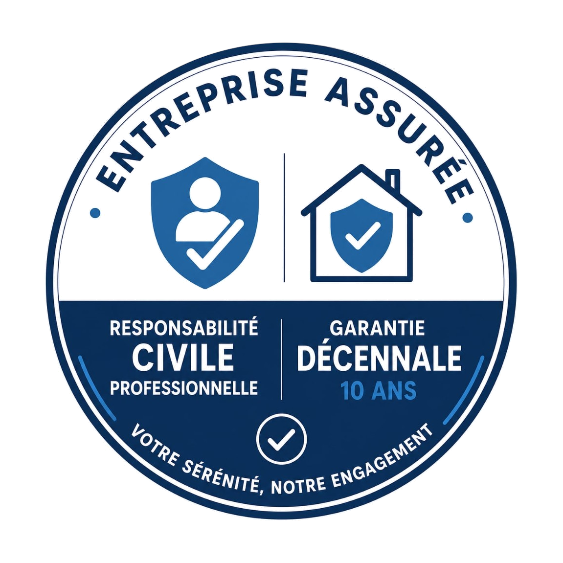 Entreprise assurée — responsabilité civile professionnelle et garantie décennale 10 ans